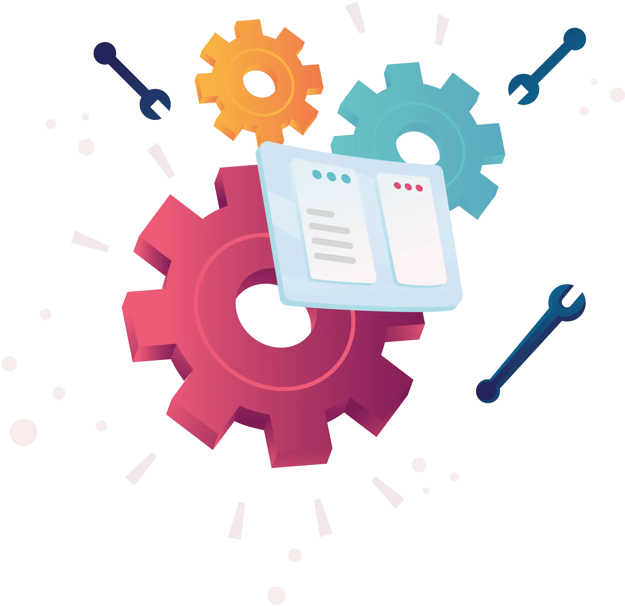 illustration of gears representing the internal control system of a company